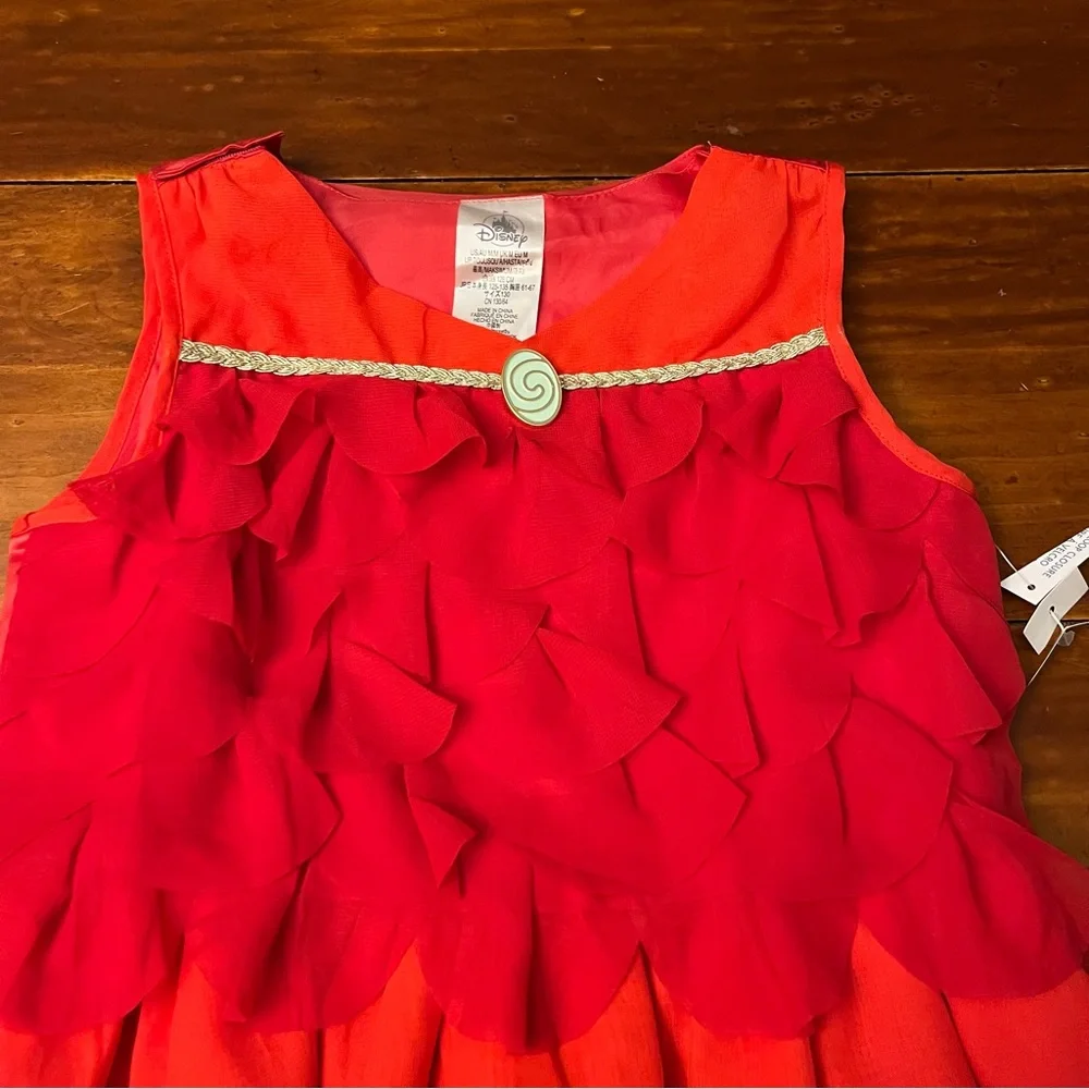 Shop Disney Adaptive Red Moana Costume Dress Sleeveless Girls Size Medium